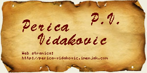 Perica Vidaković vizit kartica